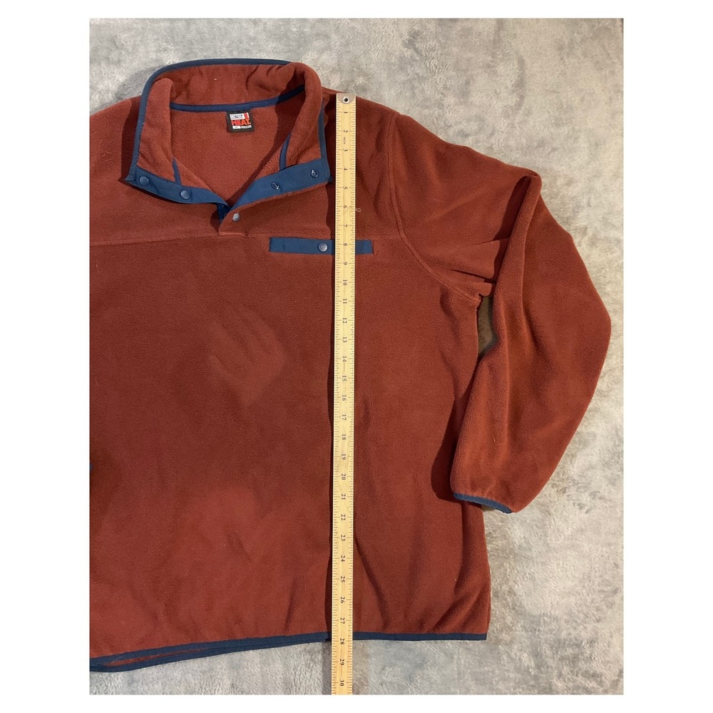 32 Degree Heat Men's Fleece Jacket Rust Brown‎ Size XL - Picture 3 of 6
